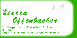 mietta offenbacher business card